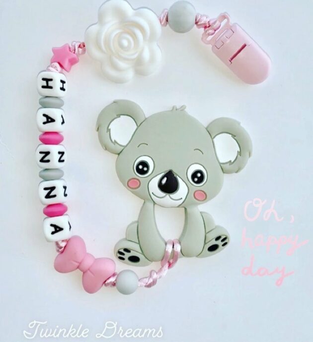 koala grey girl baby teether