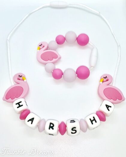 flamingo necklace set