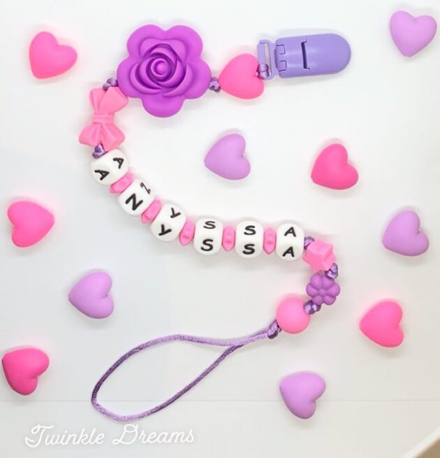 girl pacifier holder