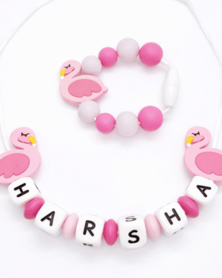 flamingo necklace set