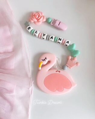 Swan baby teether