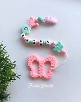 butterfly baby girl teether