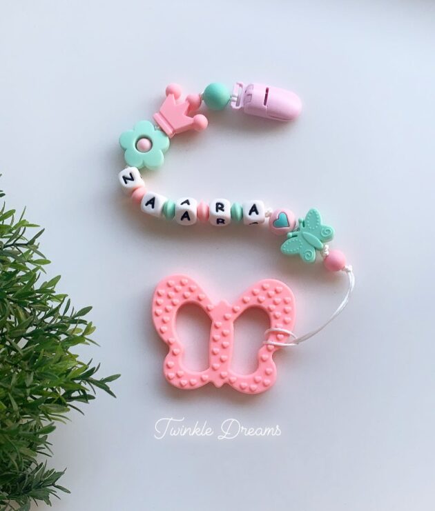butterfly baby girl teether