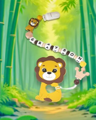 Lion baby teether