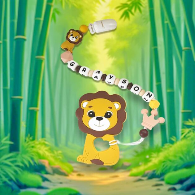 Lion baby teether
