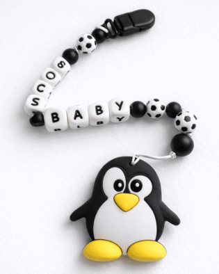 penguin baby teether