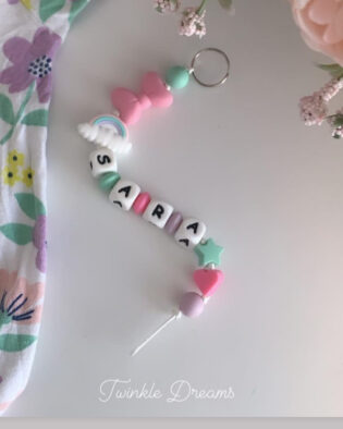 School bag key chain