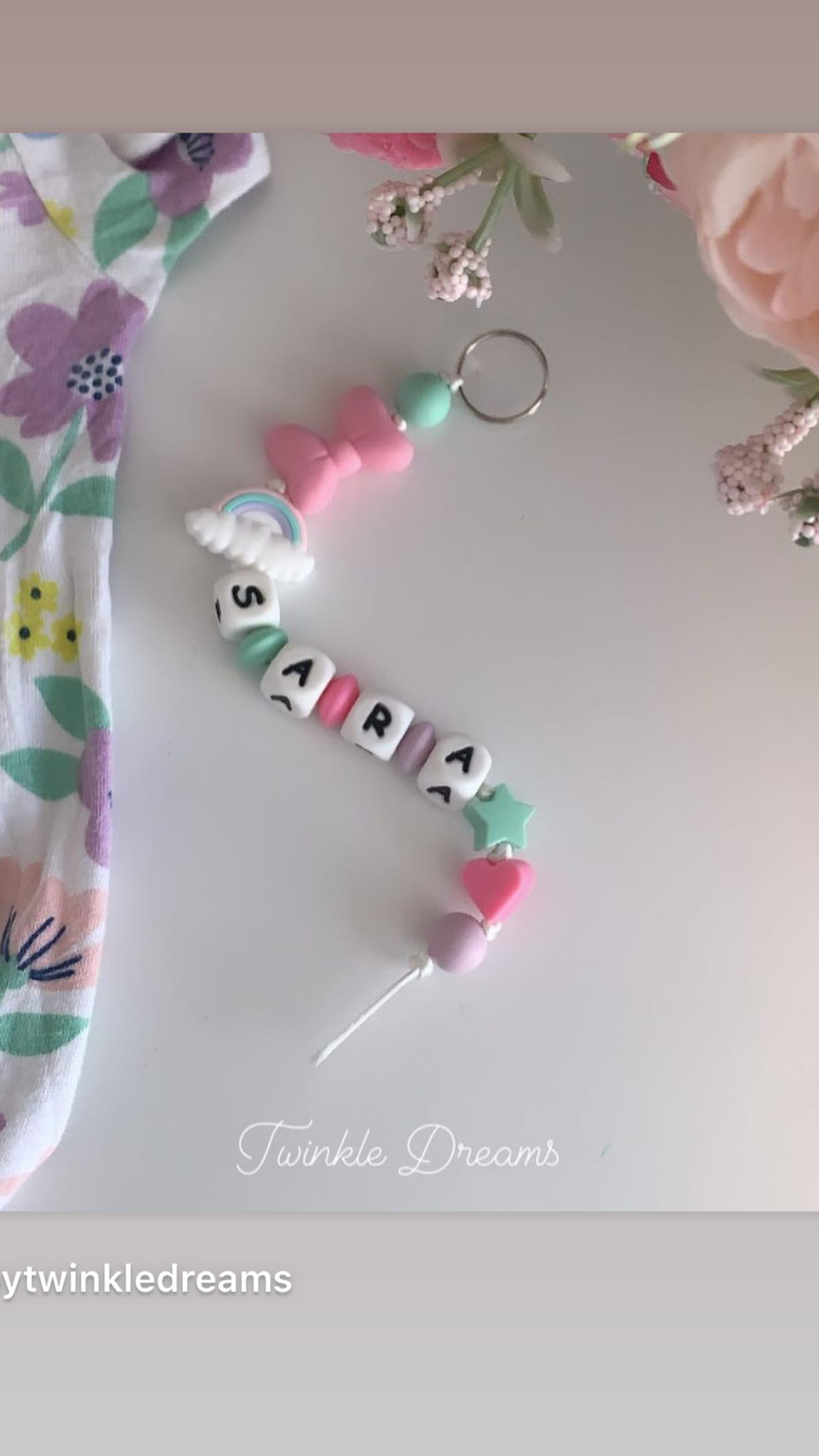 School bag key chain