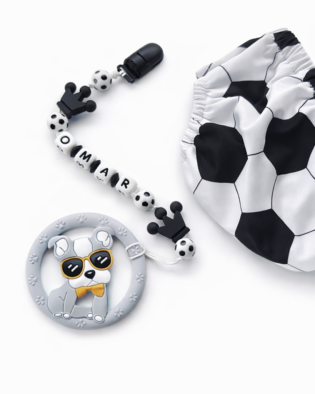 dog soccer teether
